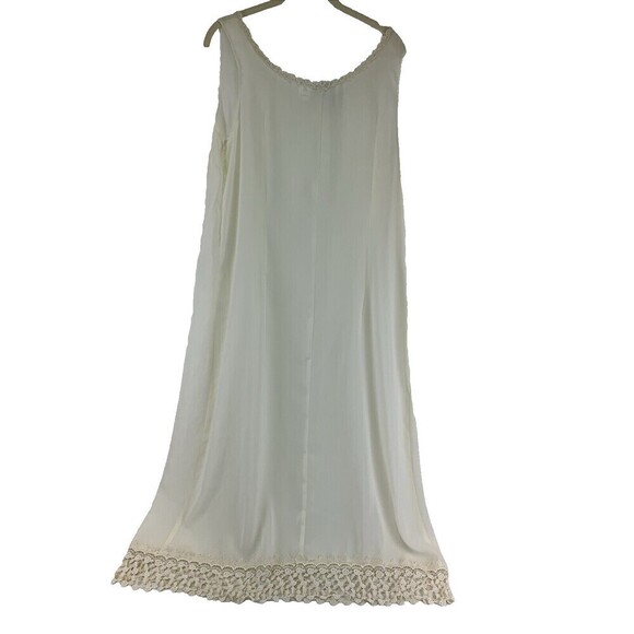 Kathryn Deene Nightgown Ivory Sleeveless Long Maxi Lace Trim Hem Womens 14/16 - Picture 6 of 15